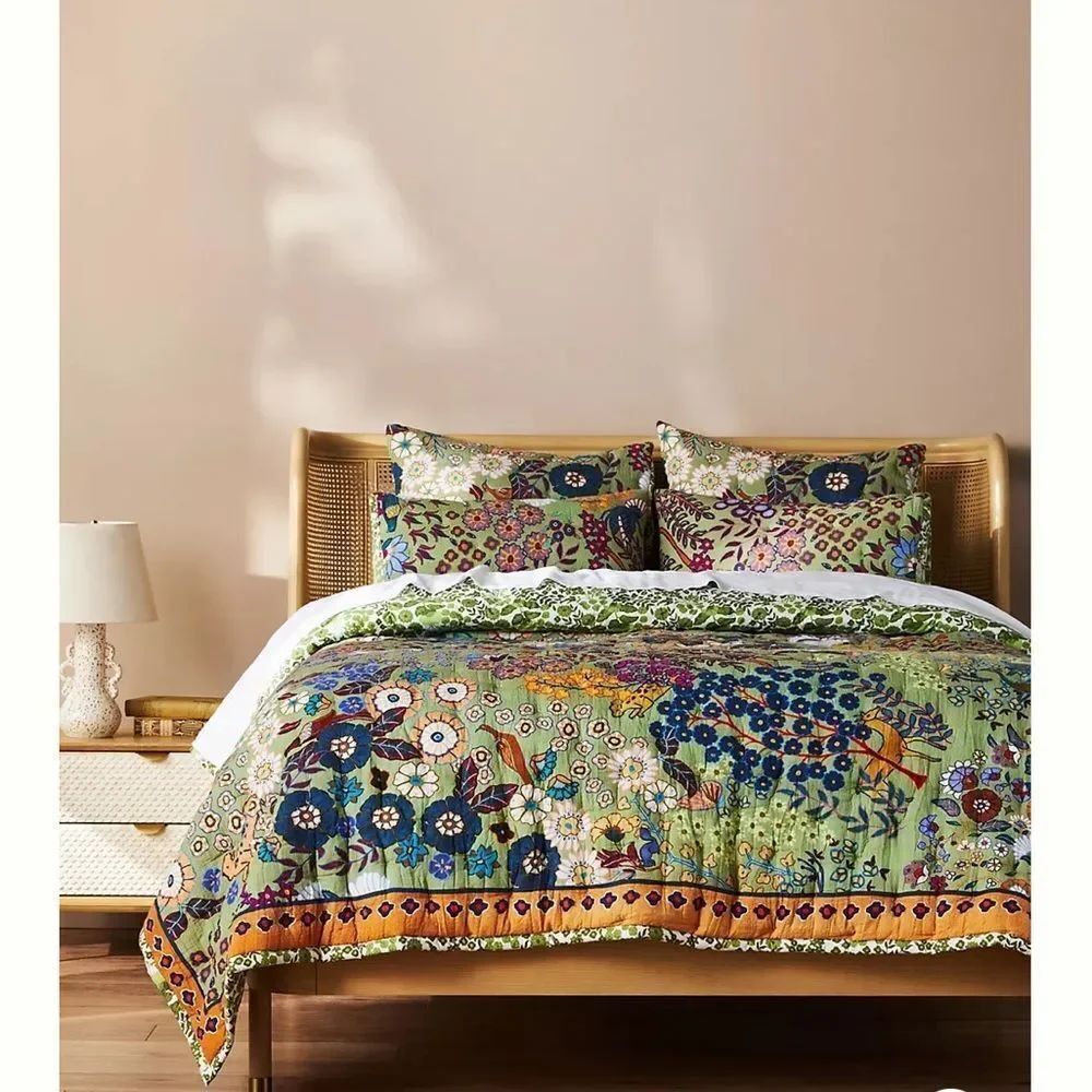Anthropologie Averill Organic Cotton Quilt King size